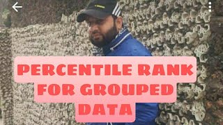 PERCENTILE RANK FOR GROUPED DATA [upl. by Hsirap]