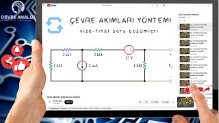 DC  ÇA22 Çevre akımları yöntemi soru çözümü vize final hazırlık soruları [upl. by Eulalia]