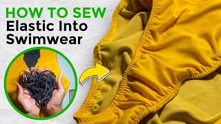 How To Sew Elastic On Swimwear or Leotards  DIY Swimsuit Making  sewquaint [upl. by Trilbee]