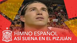 Así suena el himno español con la Selección en Sevilla [upl. by Shaylah367]