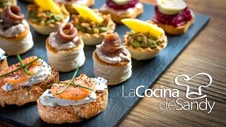 Canapés en 15 minutos en recetas de comida faciles [upl. by Ennalorac]