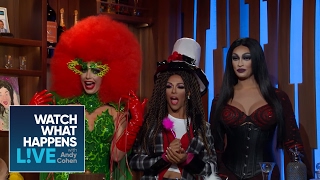 Alyssa Edwards Tatianna And Shangela Compete In ‘Lip Sync For Your Wife  RHONJ  WWHL [upl. by Ralyks]