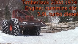 Timberjack 230D Turbo Skidder 1974 Logging in QuébecCanada [upl. by Alonzo]