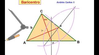 Medianas de un triángulo y baricentro [upl. by Notterb]