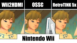 The Legend of Zelda Skyward Sword Wii  Wii2HDMI Adapter vs OSSC vs RetroTINK 5x HDMI HD Adapters [upl. by Powell686]