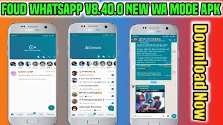 Foud Whatsapp V840 Dawnload Only 47MB  New WA Mode Apk Latest Updated Ver  2020  Techs4 Abhi [upl. by Neveda]