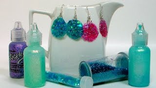 DIY Glitter Glue Earrings [upl. by Acey]