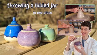 How To Make A Lidded Jar In One Piece  cut off lid [upl. by Ledniahs246]