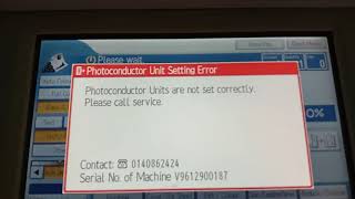 MPC 5501 Photoconductor Units Are Not Set Correctly Code errors [upl. by Roice346]