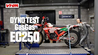 VHM dyno test GasGas EC250 with VHM cylinder head insert CDI [upl. by Barcellona687]