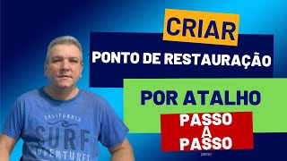 Como Criar um Ponto de Restauração no Windows 10 por ATALHO [upl. by Nylodam332]