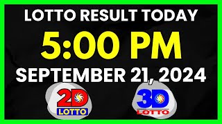 Lotto Result Today 5PM September 21 2024 Swertres EZ2 PCSO Lotto Draw [upl. by Trixie794]