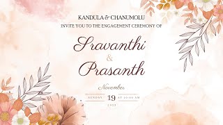 Sravanthi with Prasanth Engagement Ceremony [upl. by Hoagland]