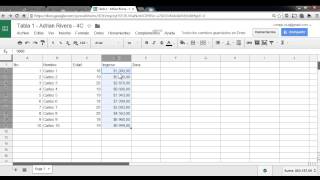 3  Tabla 1  Hoja de Calculo Google Drive [upl. by Hillman857]