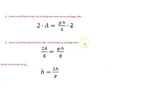 Formelregning omgjøring av formel [upl. by Cita]
