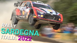 WRC Rally Sardegna 2022  Highlights  flat out jumps drifts and dust [upl. by Noiztneb585]