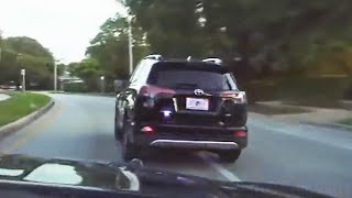 Wild Police Chase of Stolen SUV in Miami Beach Ends in Rollover Crash [upl. by Allecram]