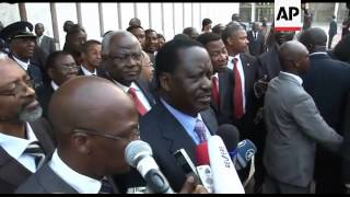 WRAP ECOWAS presidents arrive meet Gbagbo post meeting Odinga sot [upl. by Egin657]