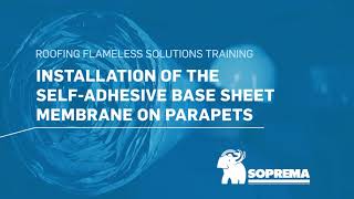 How to install a self adhesive base sheet membrane on a parapet [upl. by Anayd]