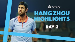 Khachanov Takes On Bu Nakashima vs Wong Shevchenko vs Kukushkin  Hangzhou 2024 Highlights Day 3 [upl. by Gainer]