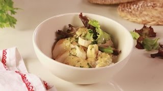 Recetas sin acidez en 1 minuto  Ensalada de arroz plátano y pollo [upl. by Eselahs174]