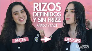 PASO A PASO RUTINA COMPLETA Cómo DEFINIR el CABELLO RIZADO  ONDULADO  RÁPIDO FÁCIL Y SIN FRIZZ [upl. by Halyahs]