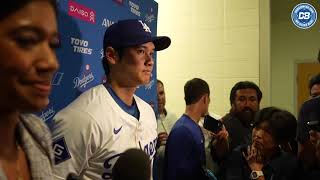 Dodgers postgame Shohei Ohtani reveals likely decision for Home Run Derby participation [upl. by Nauqal]