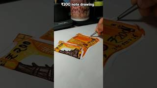 3d ₹200 drawing ❤️🙂viralshort art shortsfeed paisa realastic youtubeshorts currency [upl. by Harneen]