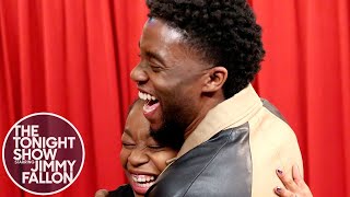 Chadwick Boseman Surprises Black Panther Fans While They Thank Him [upl. by Pickens]