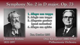 Brahms Symphony No 2 Klemperer amp The Phil 1956 ブラームス 交響曲第2番 クレンペラー [upl. by Asli]