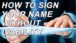 HOW TO SIGN YOUR SIGNATURE WITHOUT LIABILITY [upl. by Yahsram]