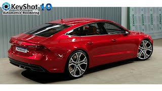 KeyShot keyshot3d automotiverender rendering Sedan Audi A7 [upl. by Ellord873]