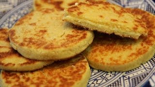 Harcha  Moroccan Semolina Bread Recipe  CookingWithAlia  Episode 310 [upl. by Keily]