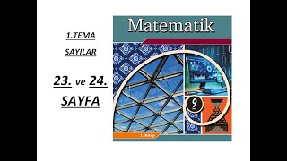 9 SINIF MATEMATİK 20242025  23 ve 24 SAYFA  MEB YENİ MÜFREDAT [upl. by Amos]