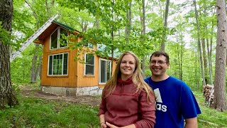 Back at our OFF GRID CABIN Windows Bathroom Beautiful Cedar Paneling [upl. by Coulter]