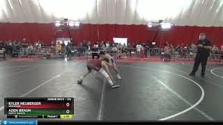 Junior Boys 132 Kyler Neuberger Wisconsin Vs Aden Braun North Dakota [upl. by Ashil]