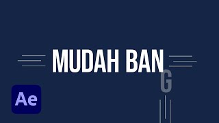 Text Animation Mudah  After Effects Tutorial Indonesia [upl. by Navlys]