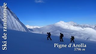 Ski de randonnée  Pigne dArolla 3796 m cabane des Dix Vignette col de lEveque [upl. by Fabi]