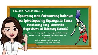 Araling Panlipunan 5 Patakarang Pangekonomiko Pagbubuwis at Sistemang Bandala [upl. by Trudnak]