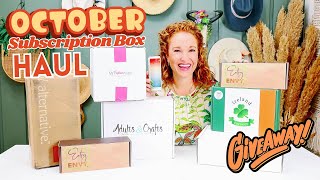 Monthly Subscription Box Haul  October 2023  New Boxes  Giveaways [upl. by Feucht]