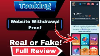 Tonking Website Withdrawal Proof Tonking Website Real Or Fake Full Review [upl. by Nett]