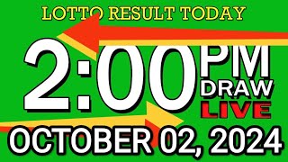 LIVE 2PM LOTTO RESULT TODAY OCT 02 2024 2D3DLotto 2pmlottoresultoctober022024 swer3result [upl. by Rumit724]