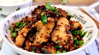 6Ingredient Fragrant Spicy Garlic Fish Recipe 香辣蒜香鱼 Super Easy Chinese Dish w Batang Fish Recipe [upl. by Yelrebma]