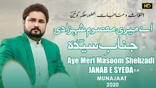 Aye Meri Masoom Shahzadi Janab e Syeda  Syed Raza Abbas Zaidi  Manqabat 2020  Munajat Bibi Fatima [upl. by Dyer]