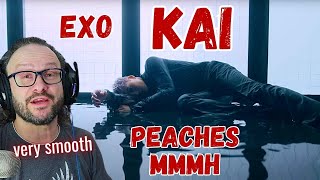 Smooth KAI 카이 EXO 엑소  PEACHES  MMMH MV reaction [upl. by Salkin]