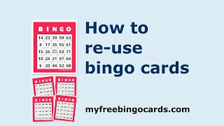 How to reuse bingo cards [upl. by Rizas]