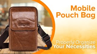 Leather Pouch  Crossbody Bag Men  Genuine Quality Bag  Ways To Wear [upl. by Jozef]