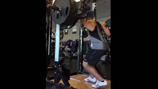 Staggered Stance Concentric Squat w 405lb  Cody Bidlow [upl. by Jannel]