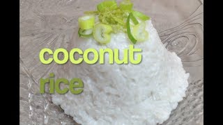 Coconut Rice Thai Style Thermochef Video Recipe Demo [upl. by Neelrac788]