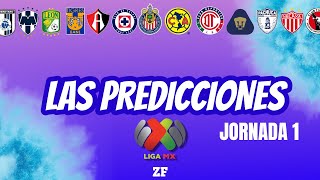 PRONÓSTICOS JORNADA 1 LIGA MX  APERTURA 2024 PREDICCIONES ZONA FUT [upl. by Ellehcil]